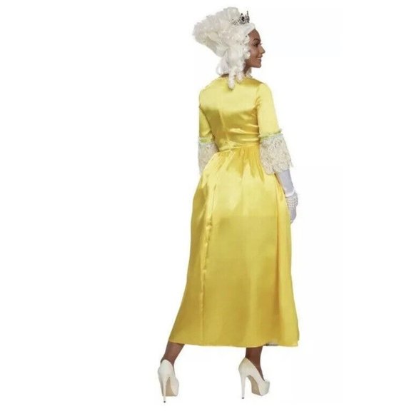Royal Court Presentation Dress for Adults - Regency Romance, Yellow, S/M 4-8 - Picture 2 of 3